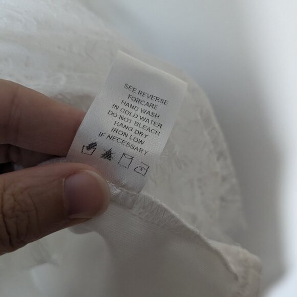 Klesis Miley Mini Lace Dress with Ruffle Overskirt White Size Large - Picture 8 of 8